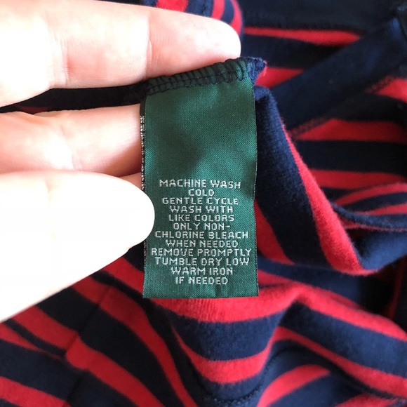 4[Ralph Lauren] 3/4 sleeve stripes petite - Picture 7 of 7